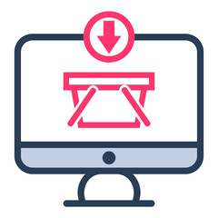 Online, cart, ecommerce icon