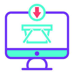 Online, cart, ecommerce icon
