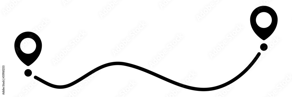 Aufkleber pin map line. navigation pointers. vector illustration isolated on white.