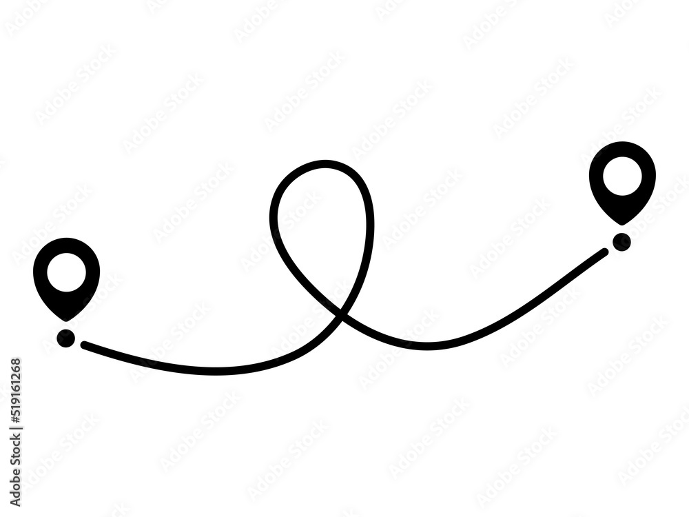 Aufkleber pin map line. navigation pointers. vector illustration isolated on white.