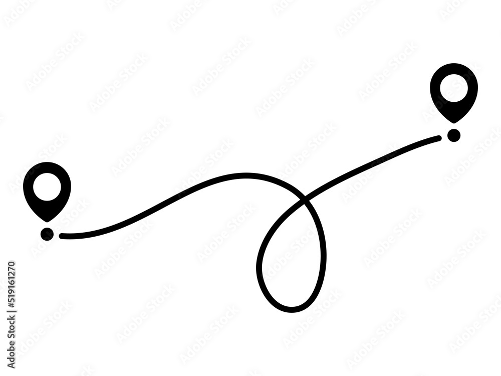 Poster pin map line. navigation pointers. vector illustration isolated on white.