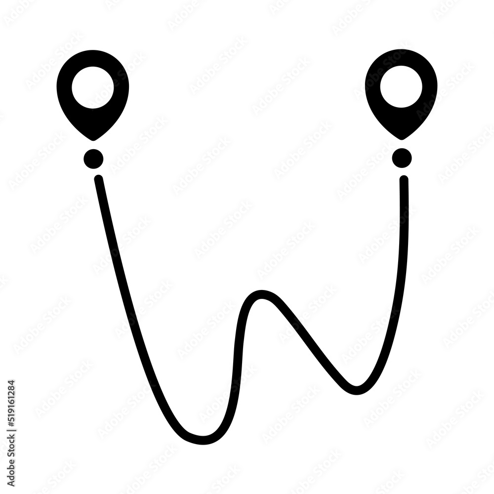 Aufkleber pin map line. navigation pointers. vector illustration isolated on white.