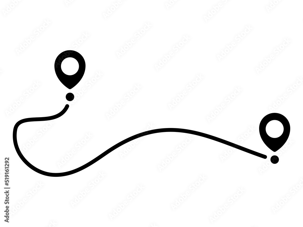 Aufkleber pin map line. navigation pointers. vector illustration isolated on white.