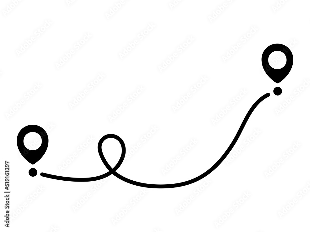 Aufkleber pin map line. navigation pointers. vector illustration isolated on white.