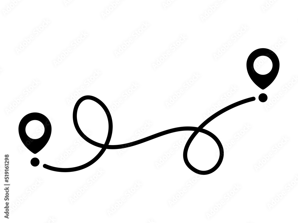 Aufkleber pin map line. navigation pointers. vector illustration isolated on white.