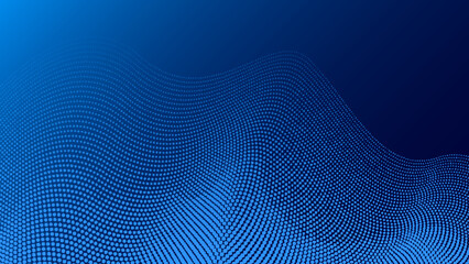 Blue dotted halftone gradient background