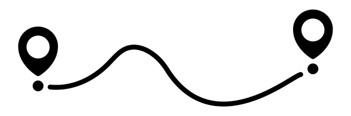 Pin map line. Navigation pointers. Vector illustration isolated on white.