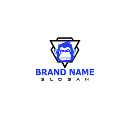 Modern professional gorilla logo for a sport team. Vector logo on a white background.
