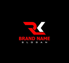 Minimal Letter RK Logo Design, Outstanding Professional Elegant Trendy Awesome Artistic Black and Gold initial Based Alphabet Iconic R K Logo Design
