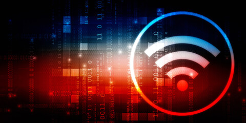 2d illustration WiFi symbol sign