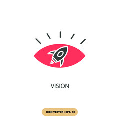 vision icons  symbol vector elements for infographic web