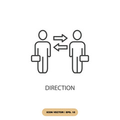 direction icons  symbol vector elements for infographic web