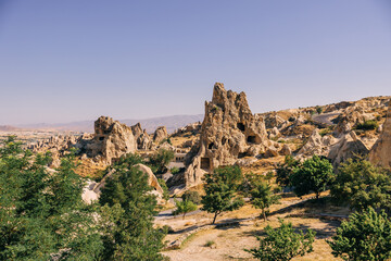 Cappadocia, Turkey. Open Air Museum, Goreme National Park during sunset