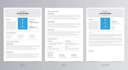 Professional Resume or CV and Cover Letter Template