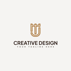 Luxury Logo Monogram Letter M J Vector