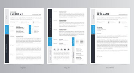 Professional Resume or CV and Cover Letter Template