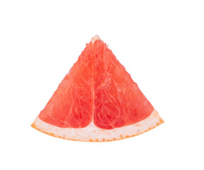 One piece of grapefruit isolated on white background