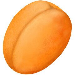 Closeup fresh-looking apricot isolated on a white background. 