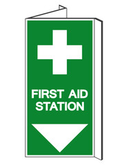 First Aid Station Symbol Sign, Vector Illustration, Isolated On White Background Label .EPS10