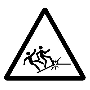 Warning Platform Collapse Can Cause Severe Injury Symbol, Vector Illustration, Isolate On White Background Label. EPS10