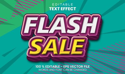 Flash sale text effect shopping
