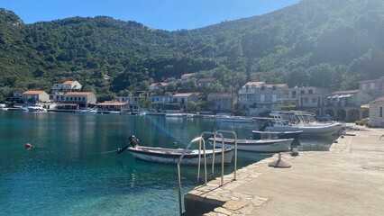 Naklejka premium boats in the bay