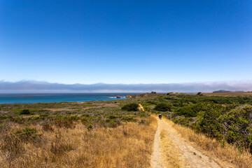 A view on the Pacific ocean and California hills