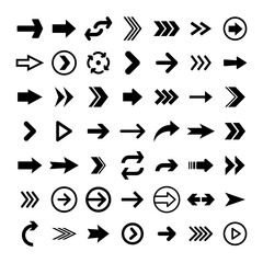 Arrows icon collections. Set of arrow vectors. Arrowheads shapes.
