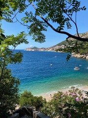 Beach view of old town