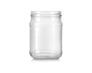 empty glass jar with a screw thread
