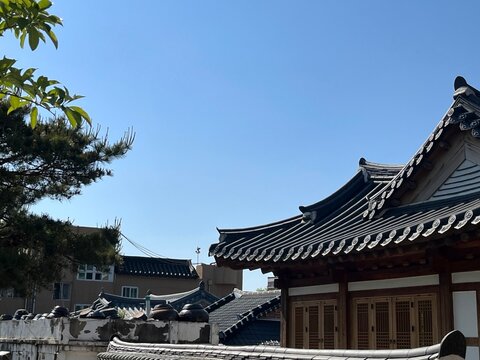 It's a picture of a traditional Korean-style house in Jeaon-Ju