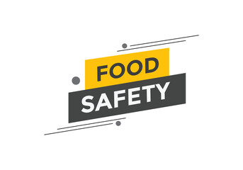 Fototapeta premium Food safety text symbol. Food safety text web template Vector Illustration. 