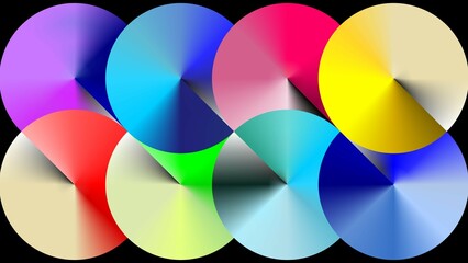 Illustration of Overlapping Multicolor Gradient Circles