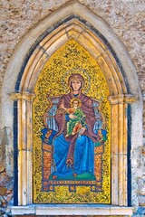 Fototapeta na wymiar Religious Mosaic in Taormina