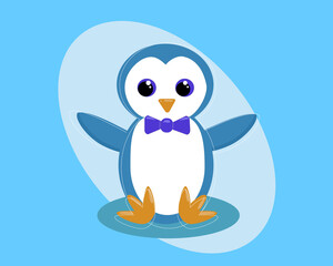 Fototapeta premium Little cute penguin
