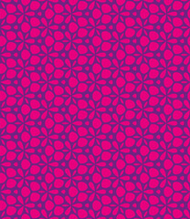 Bright pink-violet seamless pattern with abstract floral motifs. Design for fabric print. Vector illustration