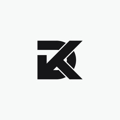 Initial DK monogram logo template.