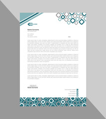 Corporate letterhead template or new letterhead design