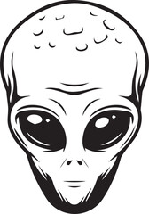 Alien face vector design