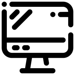 Monitor Icon Line Style