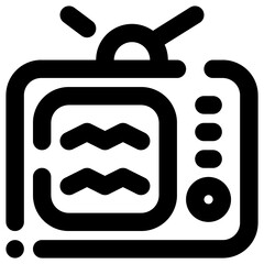 Old Tv Icon Line Style