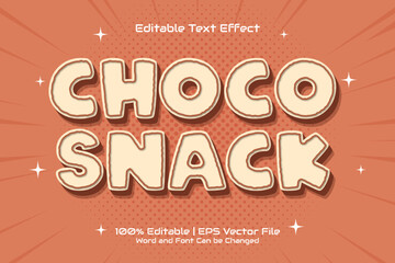 Choco Snack editable text effect Cartoon style