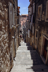 Fototapeta na wymiar Antuninska Street in Dubrovnik