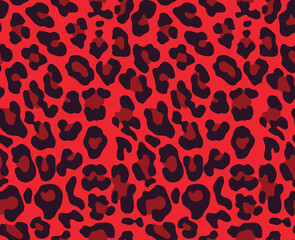 Leopard vector seamless print pink background, trendy design for print clothes, fabrics.