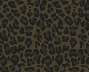 
Khaki leopard texture vector print, endless pattern, trendy background for textile