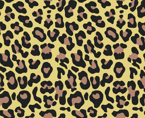 
Texture animal print leopard vector seamless pattern on textile