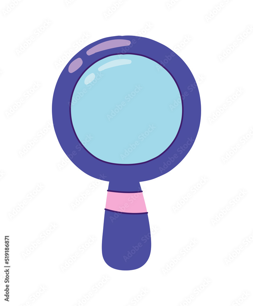 Wall mural magnifying glass cartoon