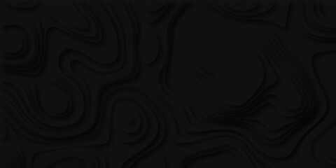 Abstract design with black wood texture in papercut design in texture design .Modern and geometric shape and vector design with realistic papercut decoration textured with wavy layers. paper texture .