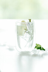 Cold drink on a white table