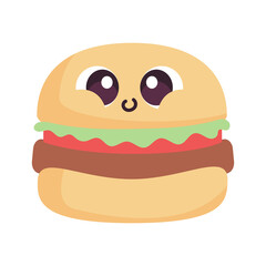 kawaii burger icon